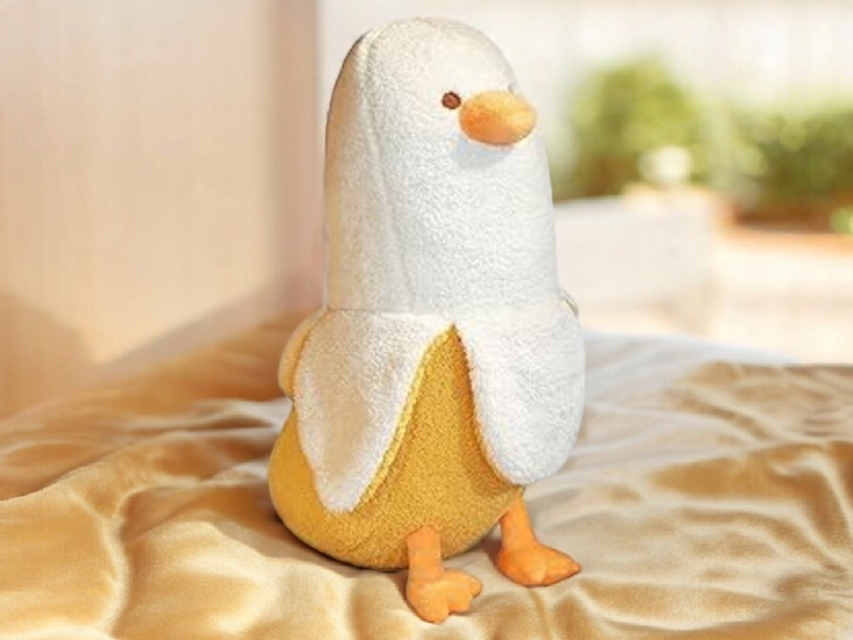 2 x Kaczka Bananowa Poduszka Pluszowa Zabawka MASKOTKA MIŚ PRZYTULANKA 70cm