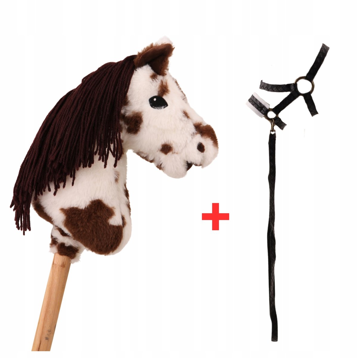 2 x HOBBY HORSE ZESTAW A4 MAŁY KONIK + WODZE + KANTAR MINI PREZENT DLA DZIE