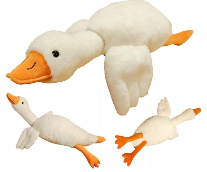 2 x PODUSZKA MASKOTKA PLUSZAK GĘŚ KACZKA DUŻA 90 cm