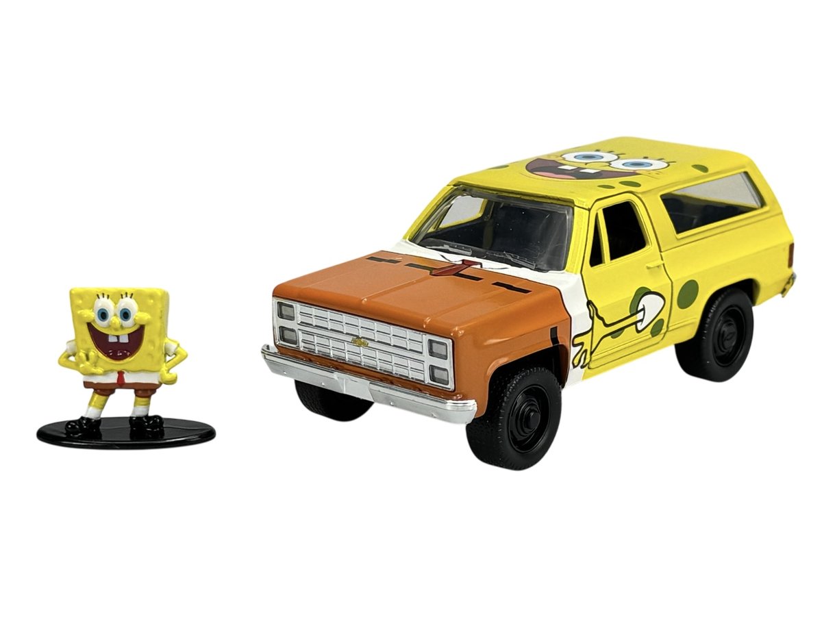 JADA 1980 CHEVROLET K5 BLAZER + FIGURKA SPONGE BOB 11,5cm 31798