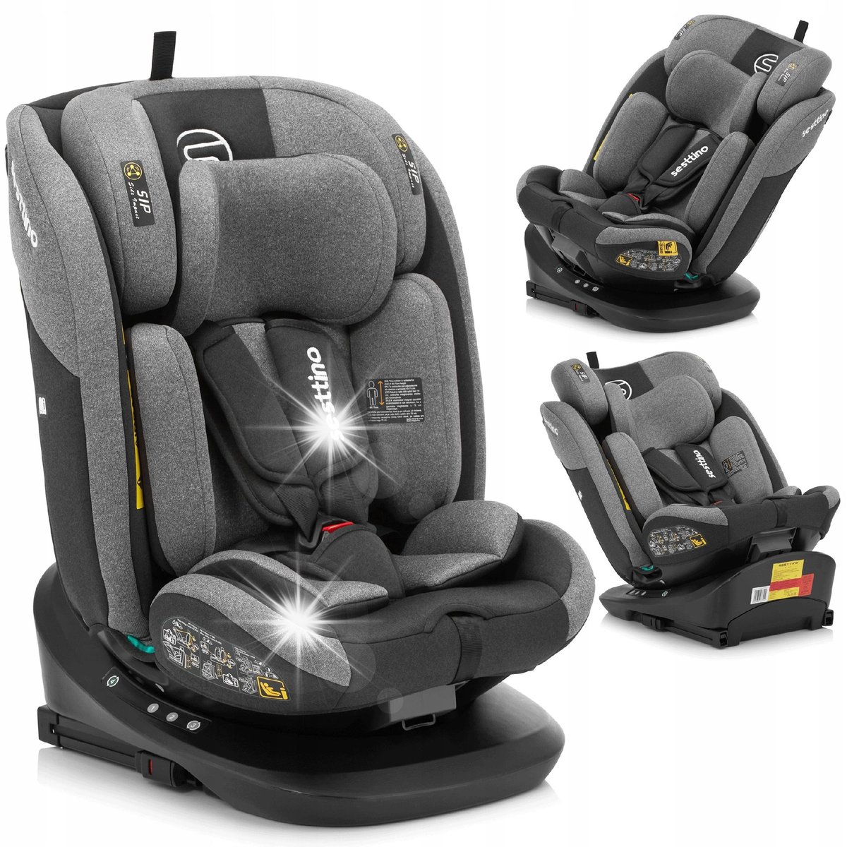 Fotelik Samochodowy i-Size 40-150cm Oktagon Pro 0-36kg OBROTOWY ISOFIX 360°