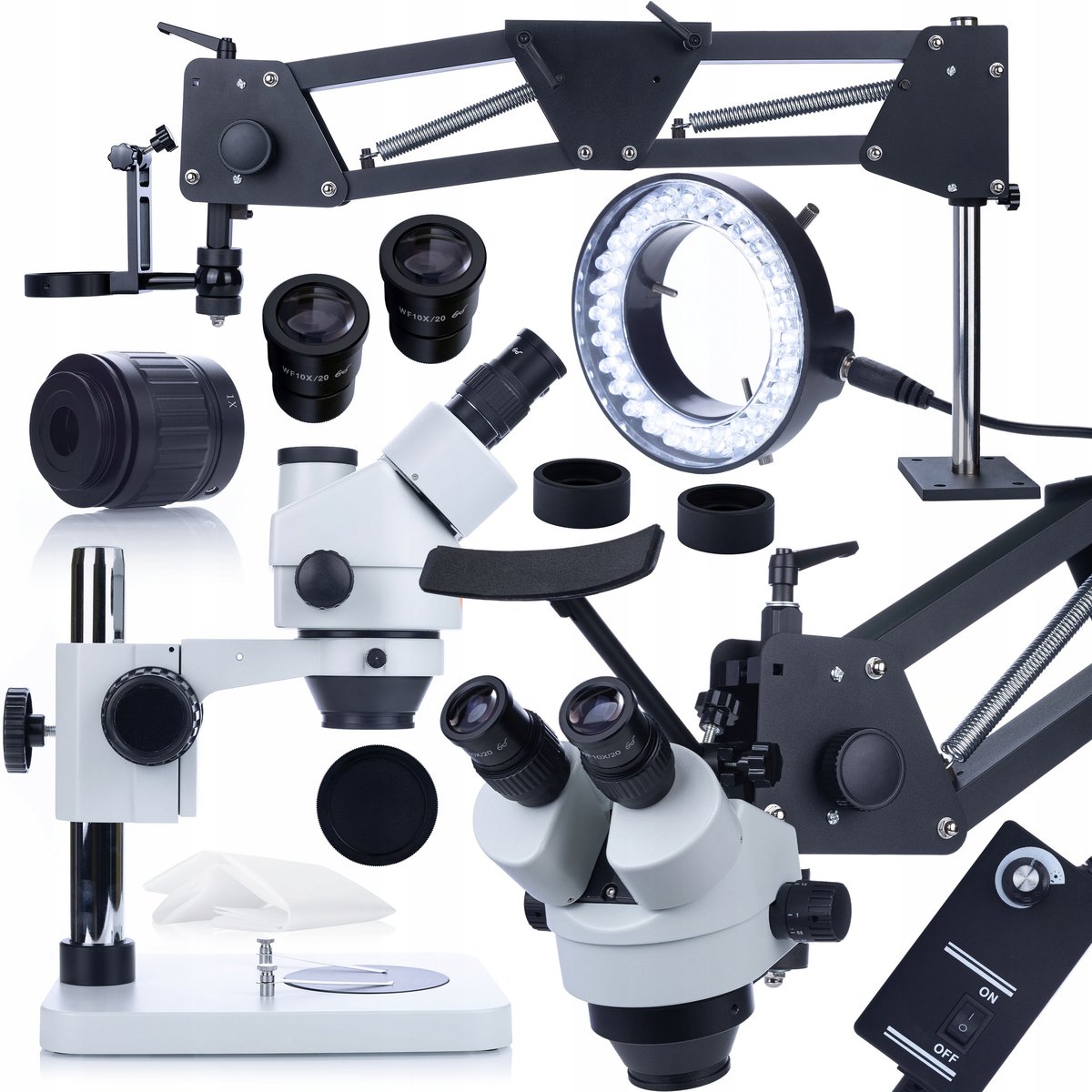 Mikroskop Rosfix Mercury Pro Z Wysięgnikiem 80Cm Wdms2 I Oświetlaczem 56 Led