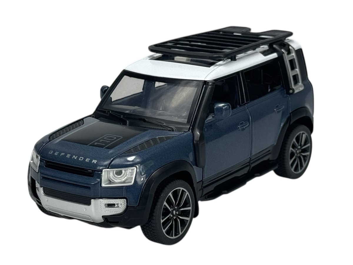 ALLOY CAR LAND ROVER DEFENDER 110 NIEBIESKI 1:32