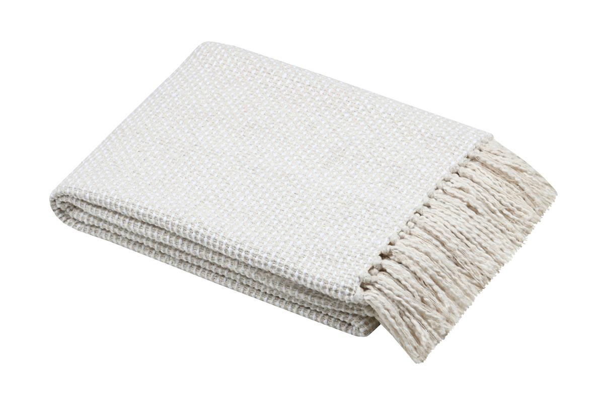 Koc bawełniany, pleciony, SCARLETT, 125 x 150 cm