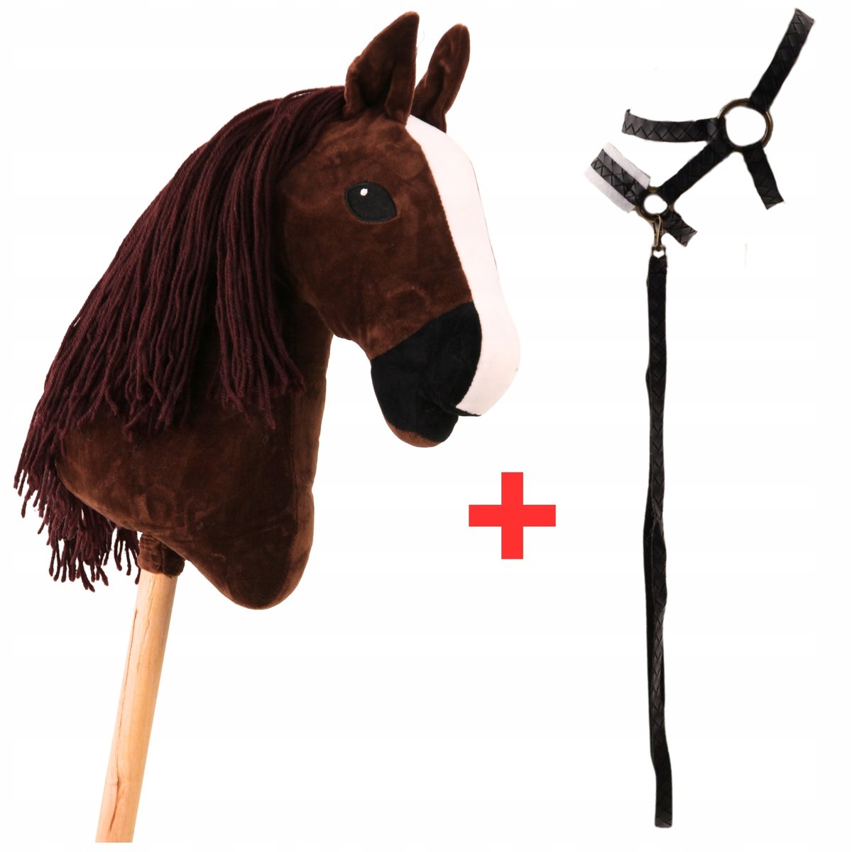 2 x HOBBY HORSE ZESTAW A3 DUŻY KONIK + WODZE + KANTAR PREZENT DLA DZIECKA