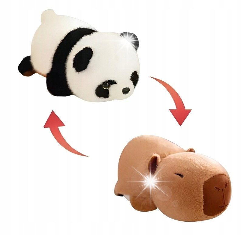 Maskotka duża kapibara pluszak kapibara panda 35cm maskotka dwustronna HIT!