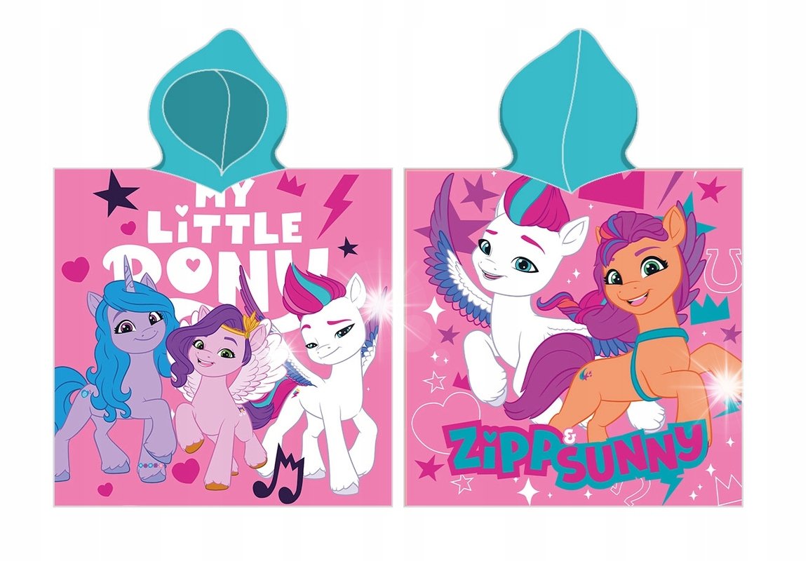 Okrycie z kapturem 110x55 Poncho My Little Pony