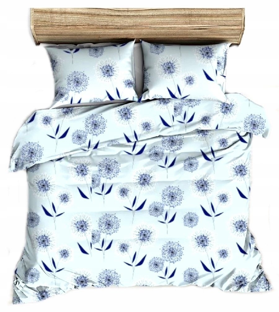 pościel bawełna lux 160x200 + 2 poszewka B 261-3 kreatywna błękit