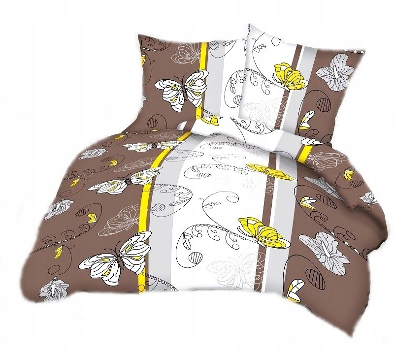 pościel kora lux 220x220 + 2 poszewki K 209 lot motyla brąz