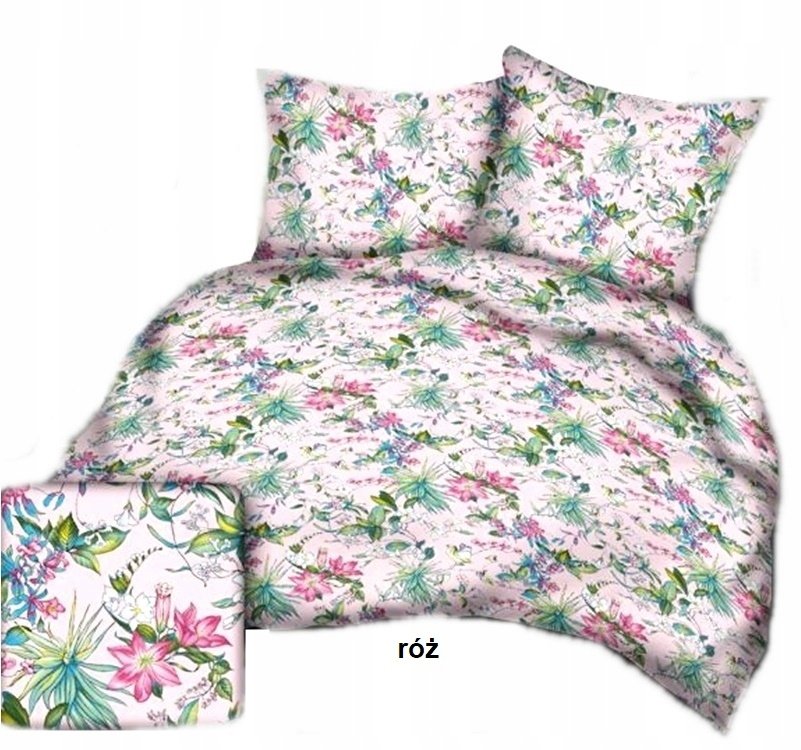 pościel bawełna lux 220x220 + 2 poszewka B 306-4 elizabeth różowa