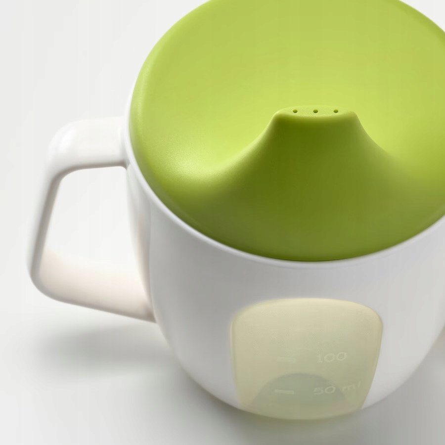 IKEA BORJA IKEA Kubek dla dziecka dziubek i uszy 200ml z dziubkiem do picia