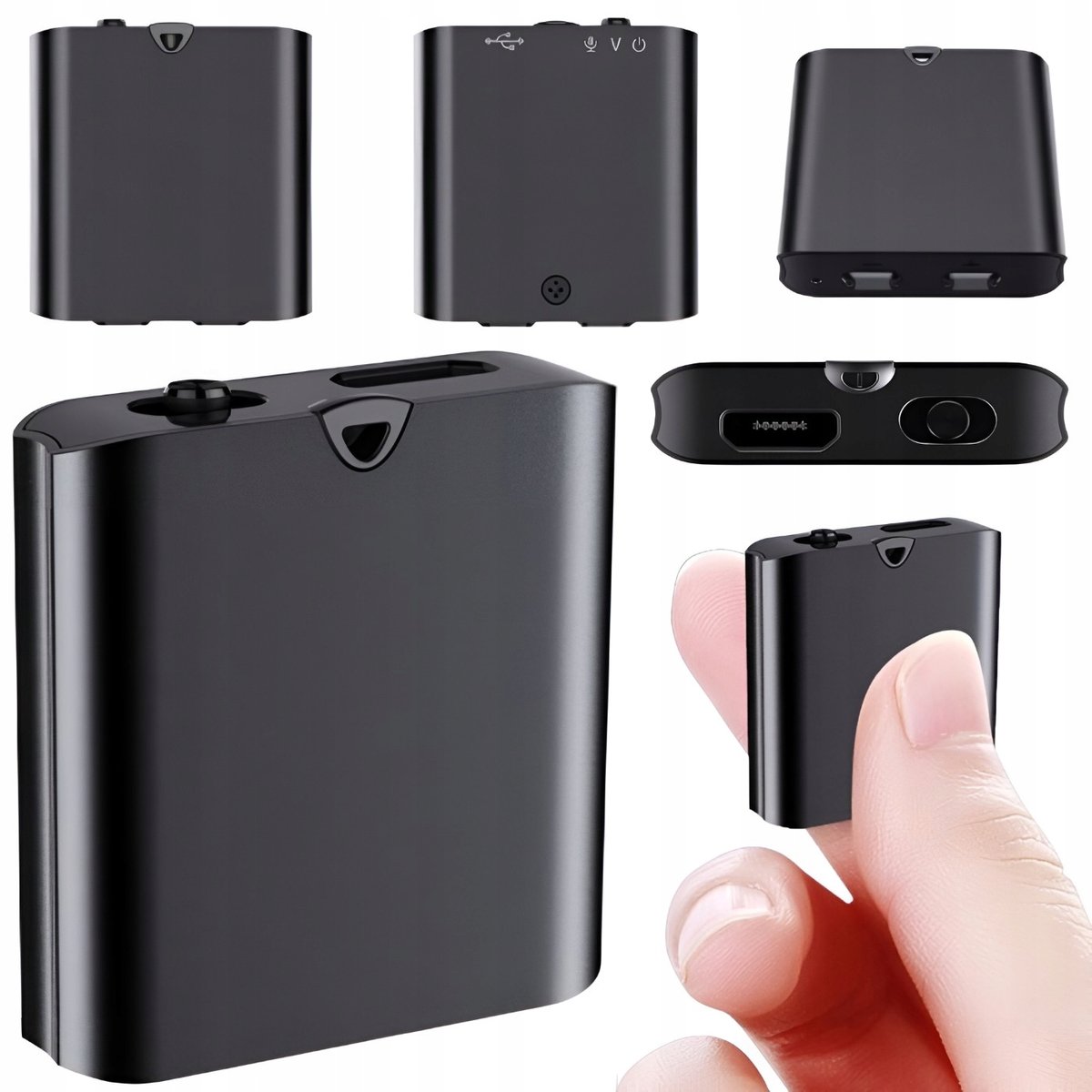 Mini Rejestrator Dźwięku 8Gb Ukryty Podsłuch Superczuły Mikrofon Gsm 3Cm