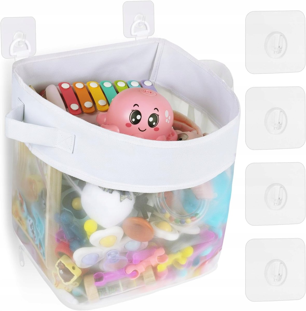 ORGANIZER NA ZABAWKI DO KĄPIELI SIATKA ŁAZIENKOWA 27x25x32cm DLA DZIECI