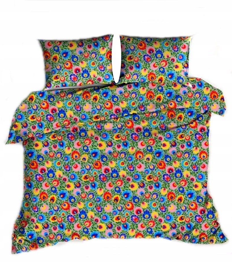 pościel z flaneli 160x200 + 2x poszewka F 101-2 łowicz szary