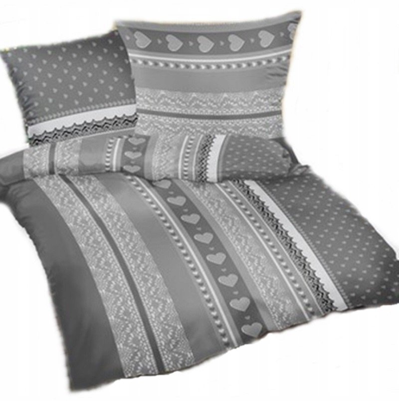 pościel kora lux 160x220 + 2 poszewki K 333 bandamka szara