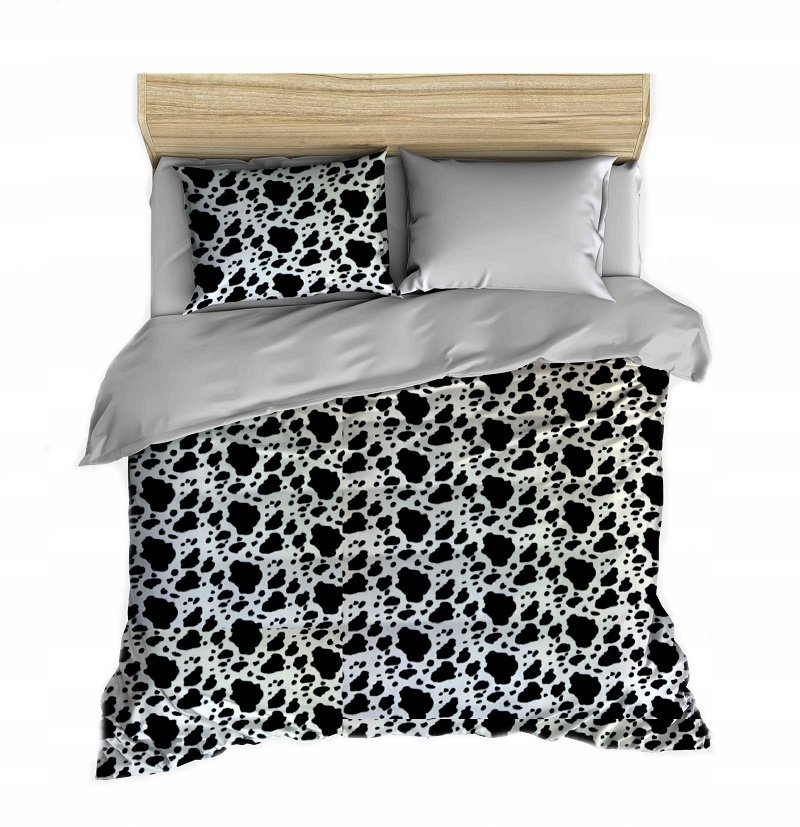 pościel z polaru 160x220 + 2 poszewki P 307-3 DUO dalmatyńczyk / szary