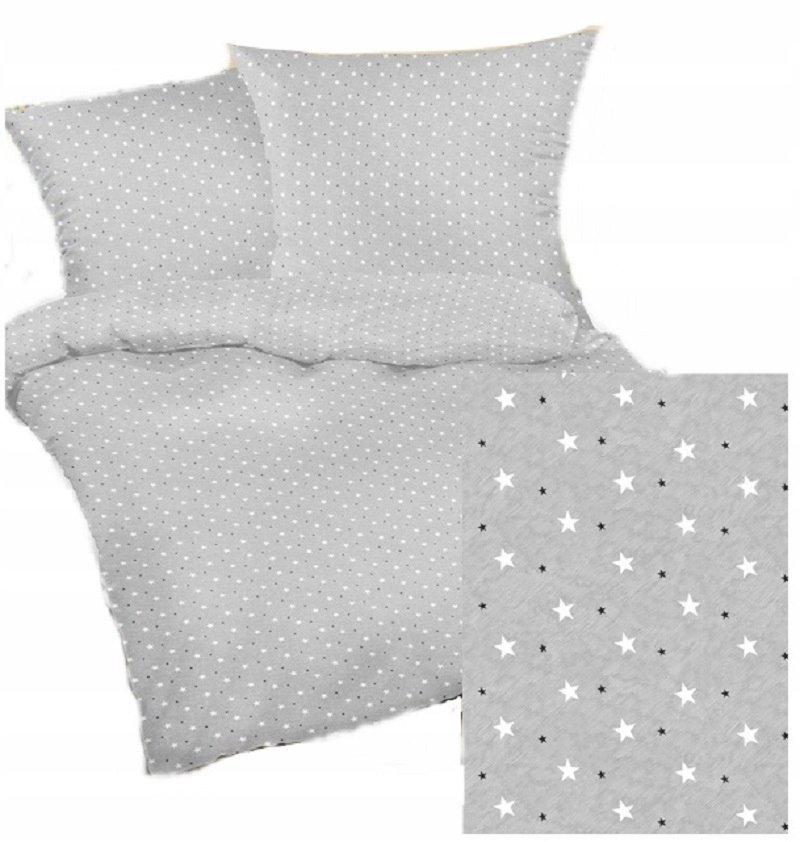pościel z flaneli 200x200 + 2x poszewka F 106 gwiezdny poranek