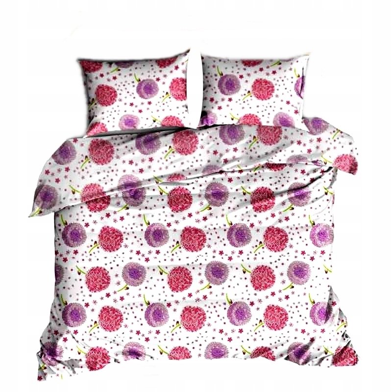 pościel bawełna lux 160x220 + 2 poszewka B 252-1 dmuchanek wrzosowy