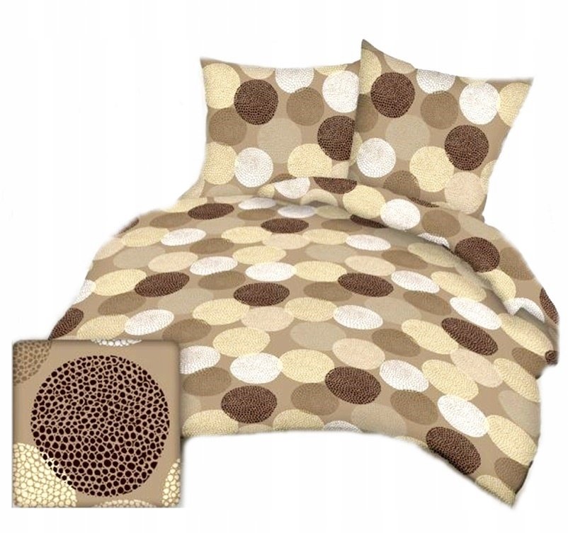 pościel bawełna lux 220x220 + 2 poszewka B 232 miodzio brąz