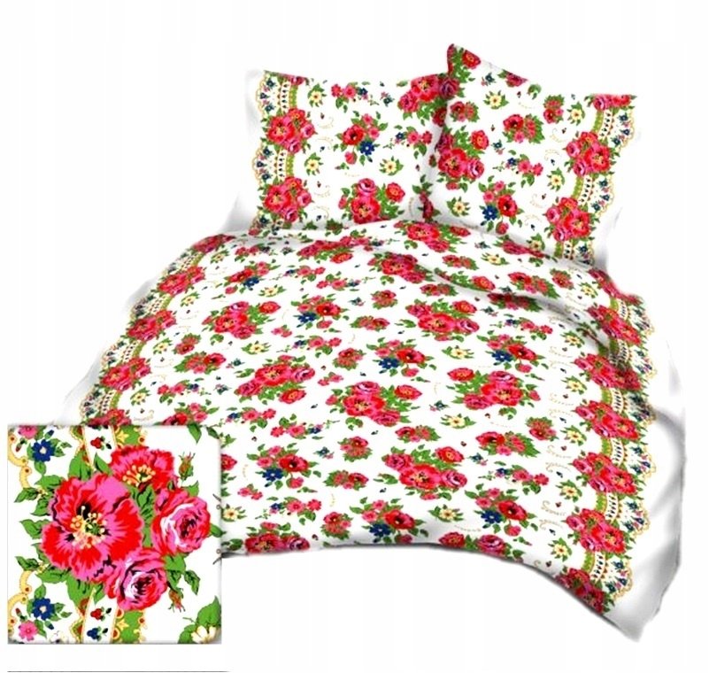 pościel kora lux 180x200 + 2 poszewki K 312 góralska halka biała