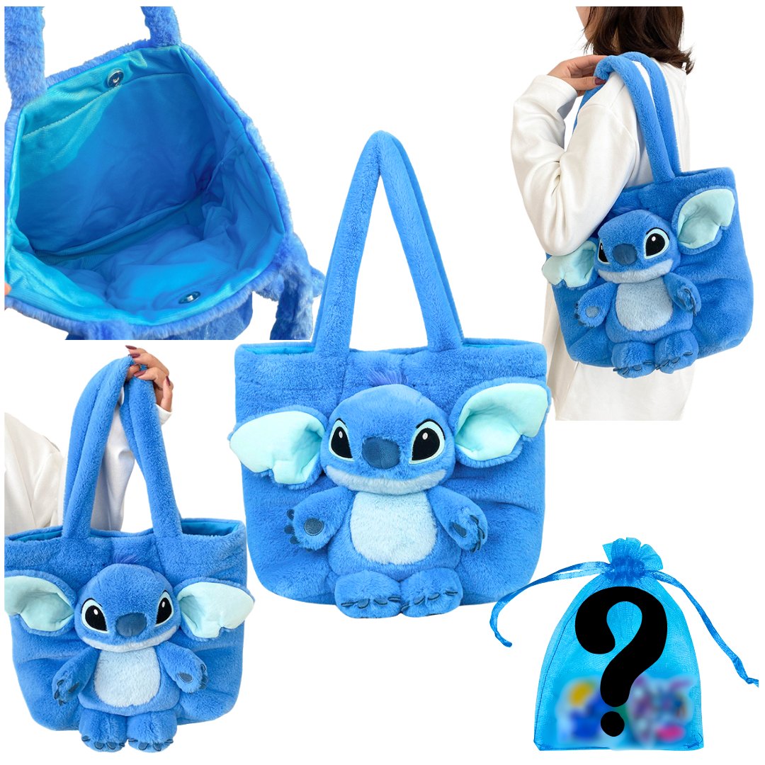 PLUSZOWA TORBA NA RAMIĘ STITCH MIĘKKA TOREBKA STICZ PREZENT + PREZENT