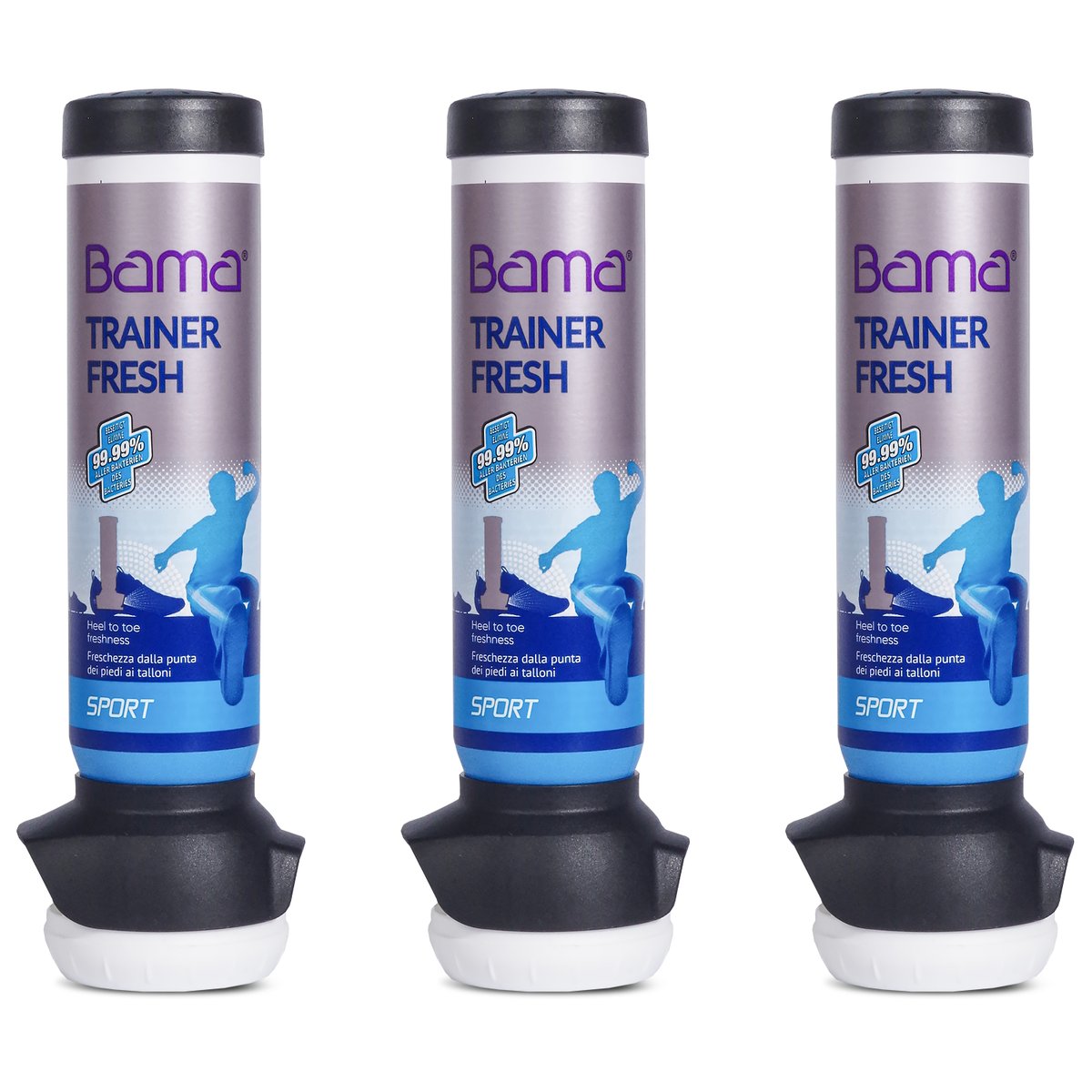 Odświeżacz, dezodorant do butów Bama Trainer Fresh - Zestaw 3 x 100 ml