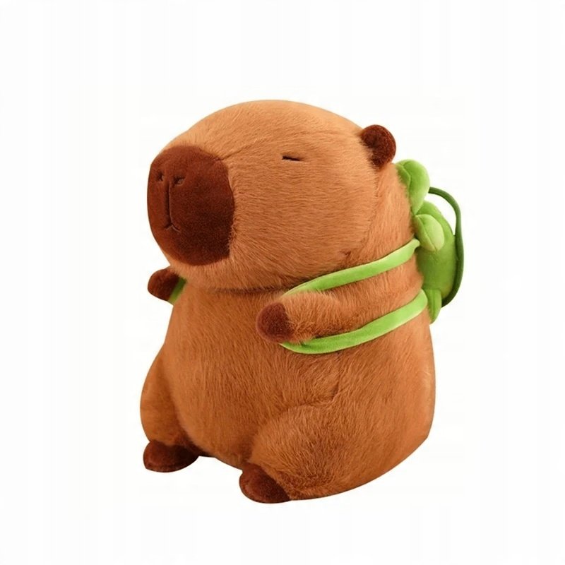 Maskotka Pluszak Miś Kapibara Z Plecakiem Żółwia 35Cm Bez Koca Dla Dzieci