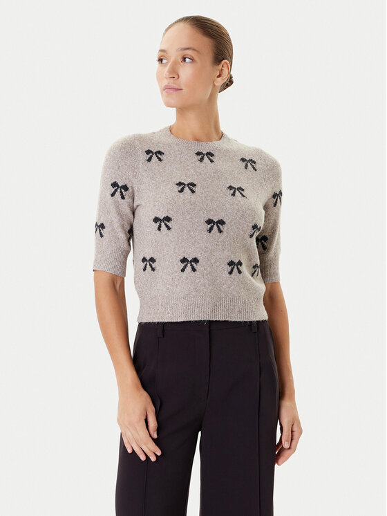 Vero Moda Sweter Doffy 10330793 Beżowy Regular Fit