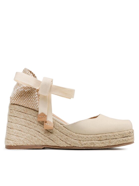 Castañer Espadryle Tina Jute/001 023071-203 Biały