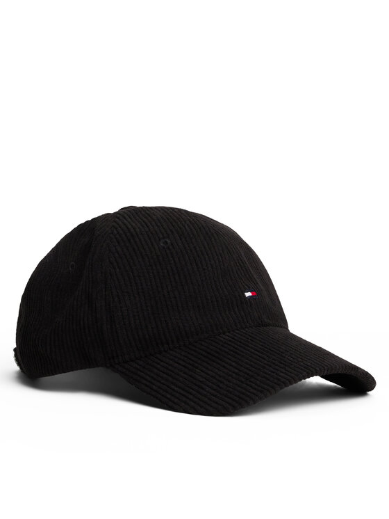 Tommy Hilfiger Czapka z daszkiem Th Flag 6 Panel Cord Cap AM0AM13583 Czarny