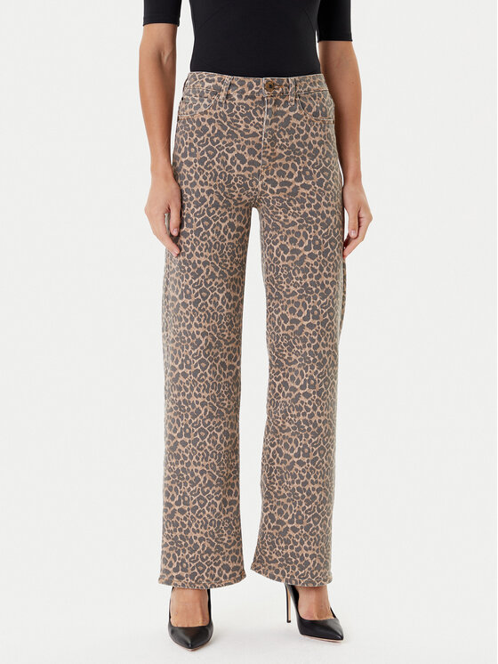 Guess Jeansy W5YA1A WHFP2 Brązowy Wide Leg
