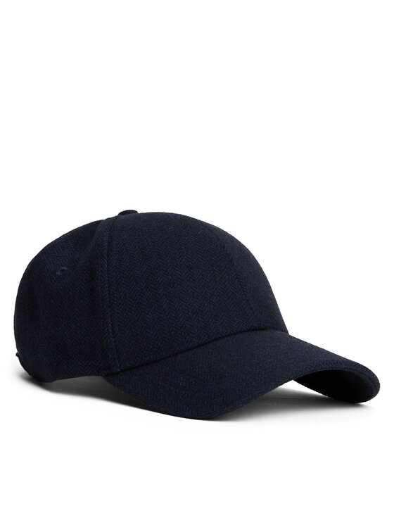 Tommy Hilfiger Czapka z daszkiem Th Flag Herringbone 6 Panel Cap AM0AM13784 Granatowy