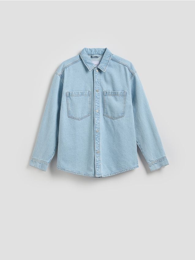 Reserved - Jeansowa koszula comfort fit - niebieski