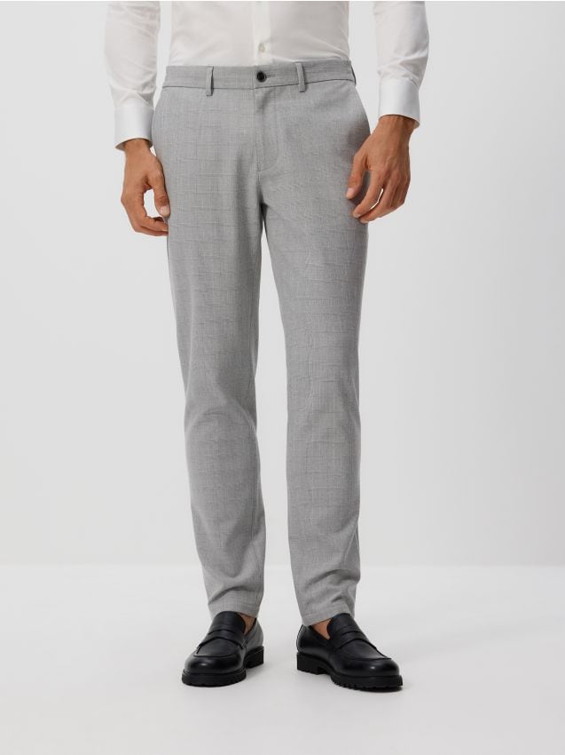Reserved - Spodnie chino slim z wiskozą - beżowy