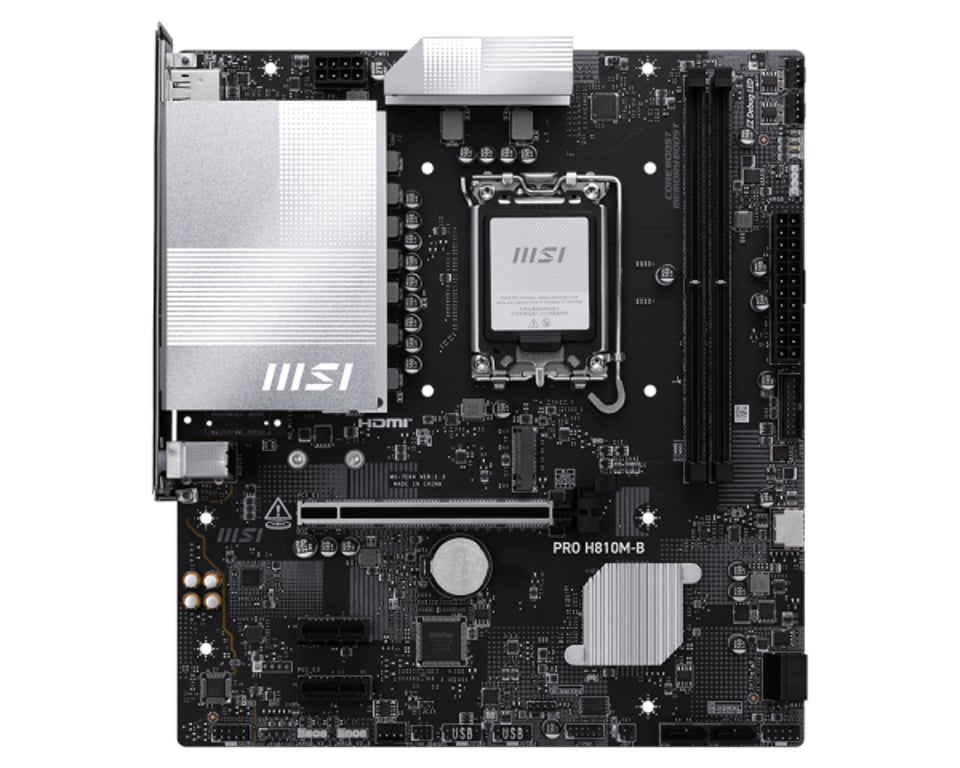 MSI PRO H810M-B Intel H810 LGA 1851 (Socket V1) micro ATX PRO H810M-B