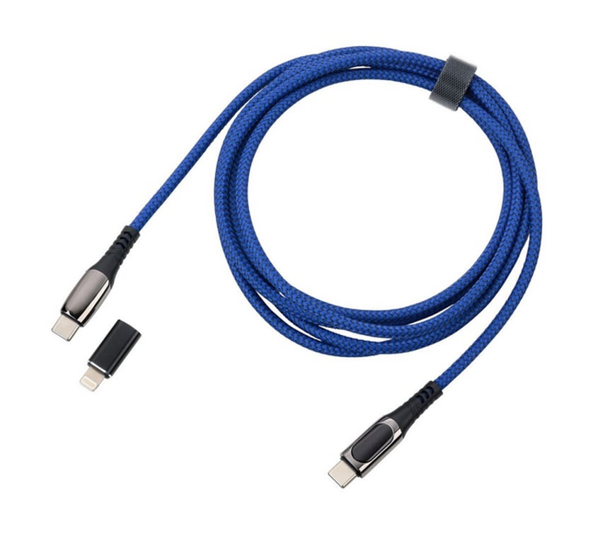 TROIKA CBL20/DB kabel USB 2 m USB C USB C/Lightning Niebieski CBL20/DB