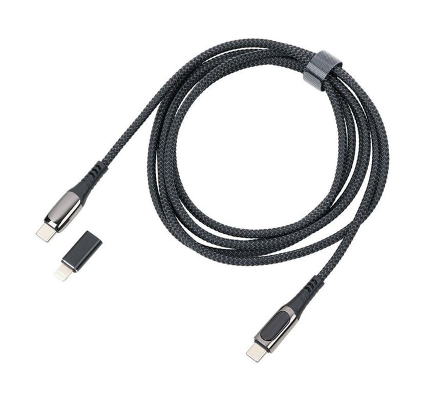 TROIKA CBL20/BK kabel USB 2 m USB C USB C/Lightning Czarny CBL20/BK