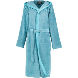 Cawo Szlafrok damski Two Tone Hooded Turquoise