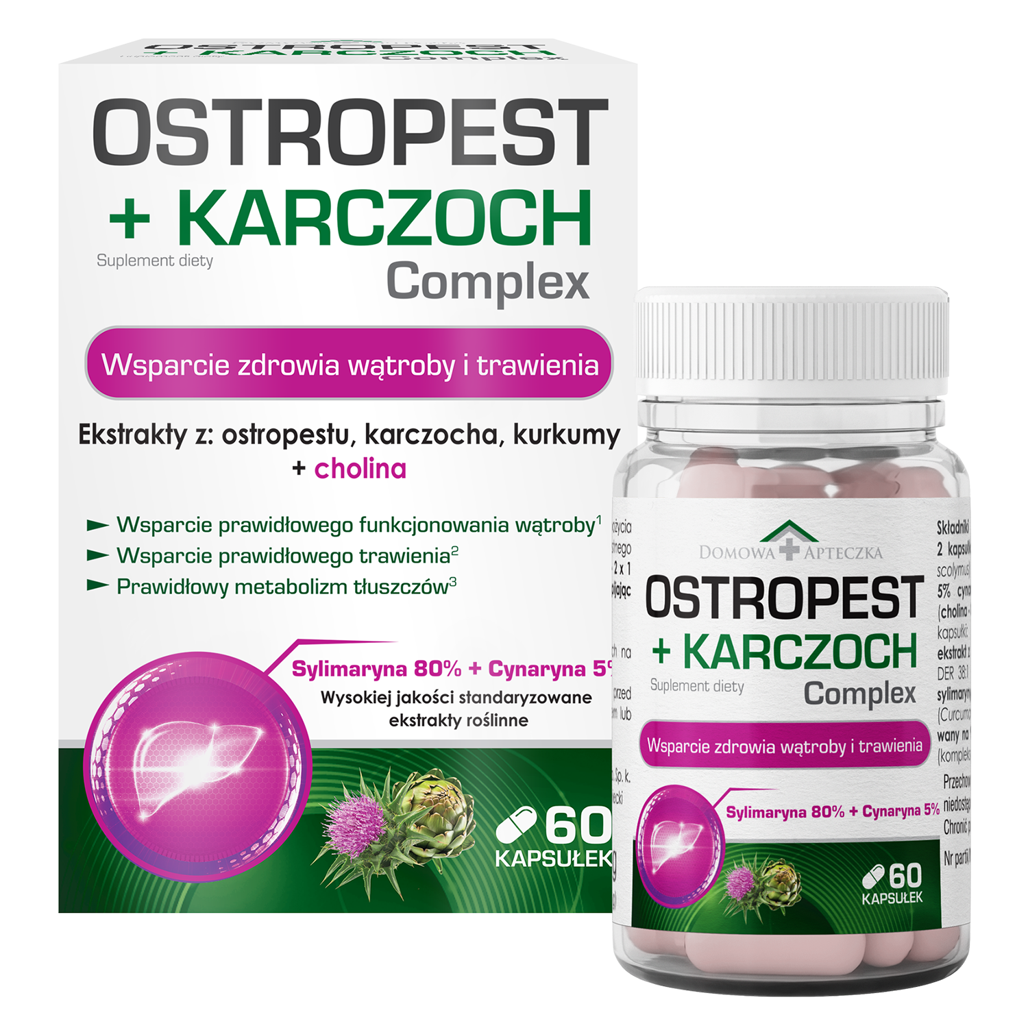 Ostropest + Karczoch Complex, 60 kapsułek