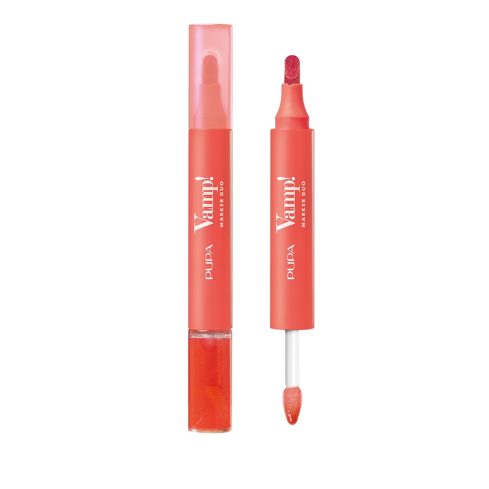 Pupa Vamp! Marker Duo Marker do Ust i Olejkowy Błyszczyk 2w1 009 Jelly Coral