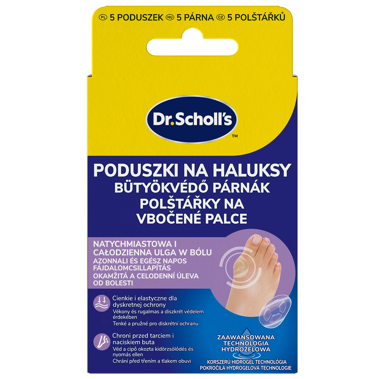 Dr. Scholl's, poduszki na haluksy, 5 sztuk