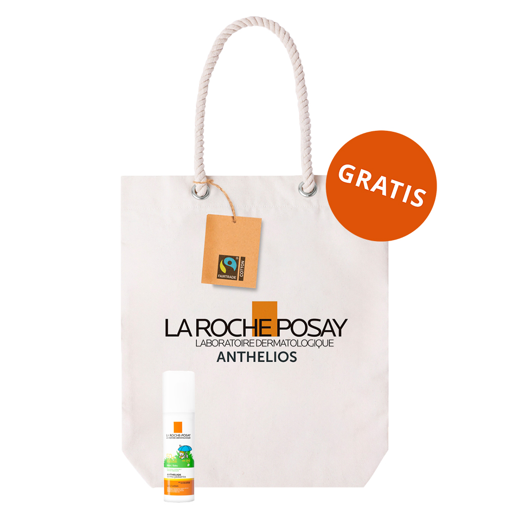 La Roche-Posay Anthelios Dermo-Pediatrics, mleczko ochronne do twarzy i ciała od 6 miesiąca, SPF 50+, 50 ml + torba plażowa gratis