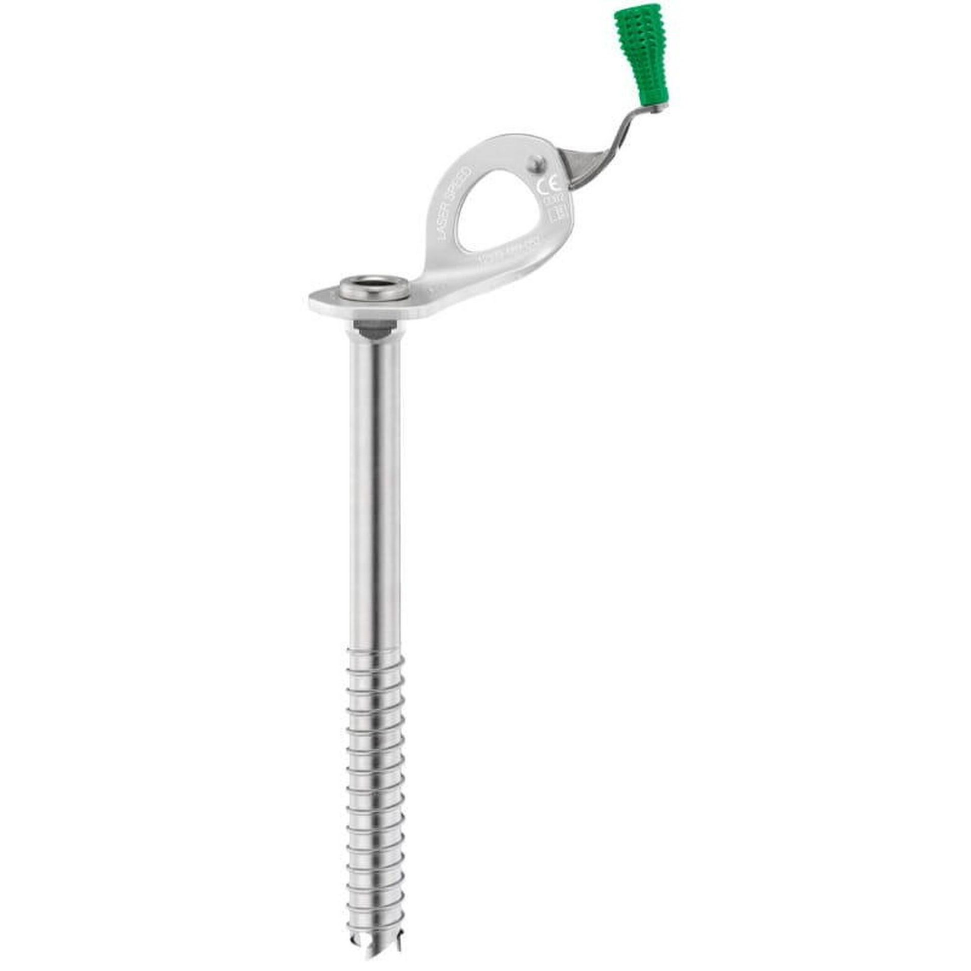 Petzl Laser Speed Ice Screw 21cm, srebrny/zielony 2022 Śruby lodowe G051AA02
