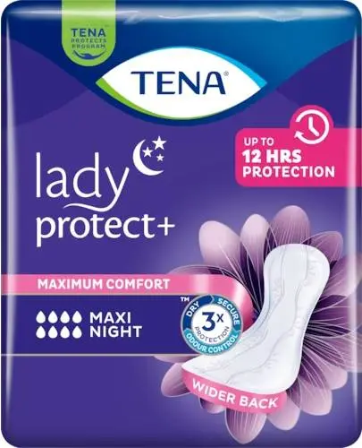 Tena Lady Protect+ Maxi Night, 12 sztuk