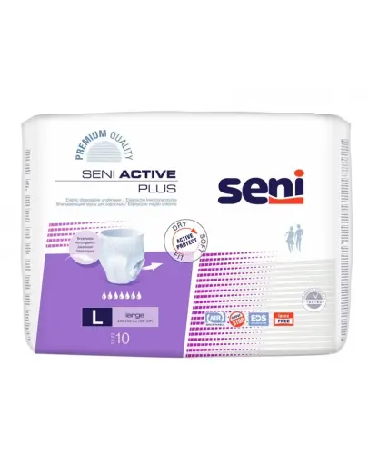 Seni Active Plus Majtki chłonne L, 10 sztuk