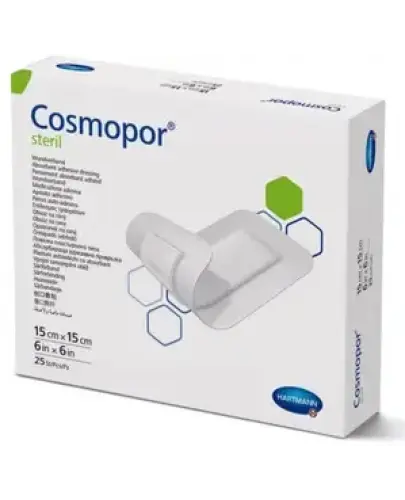 Cosmopor Steril, opatrunek jałowy 15 cm x 15 cm, 25 sztuk