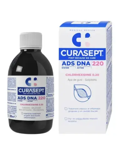 Curasept ADS DNA 220 0,2% Chlorhexidine Płyn do płukania jamy ustnej, 200 ml