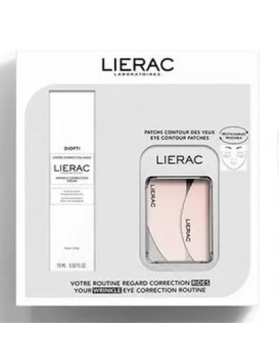 Lierac Diopti krem korygujący zmarszczki 15 ml + płatki silikonowe pod oczy