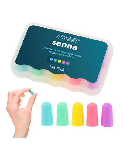 Vitammy Senna Jednorazowe stopery do uszu, 5 par