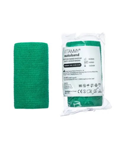 Vitammy Autoband Elastyczny bandaż kohezyjny zielony 10 cm x 4,5 m, 1 sztuka
